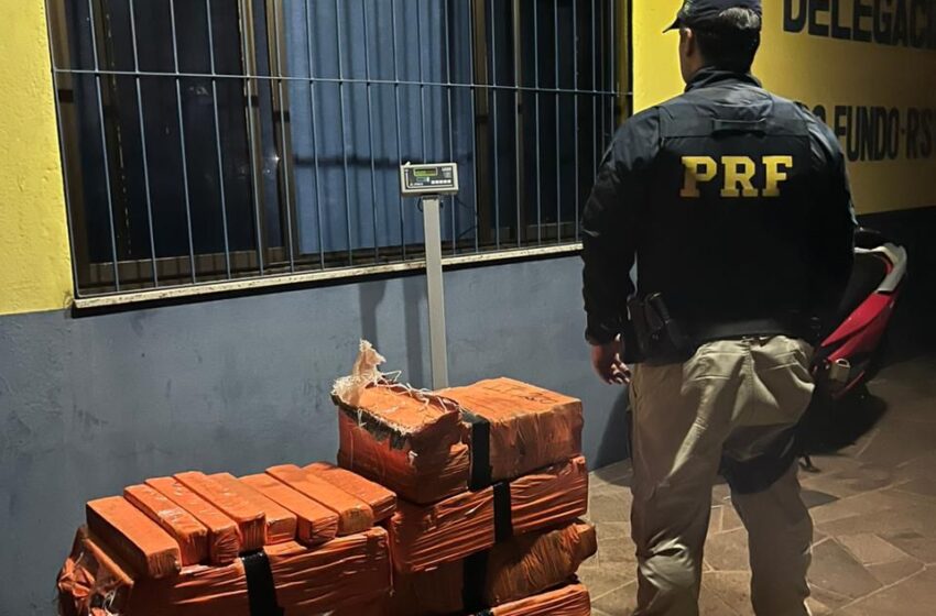  PRF prende traficante com 170 quilos de maconha em Passo Fundo