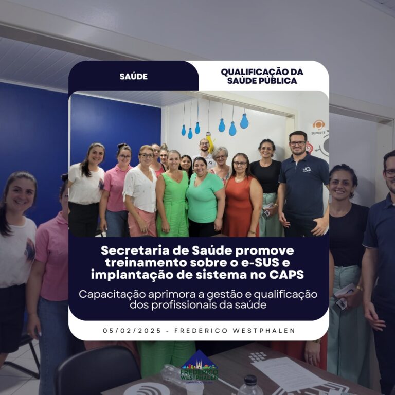 FW: Secretaria da Saúde realiza treinamento com coordenadoras das Unidades de Saúde