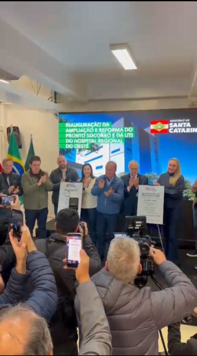 Jorginho Mello inaugura ampliação do Pronto Socorro e da UTI do Hospital Regional do Oeste, em Chapecó